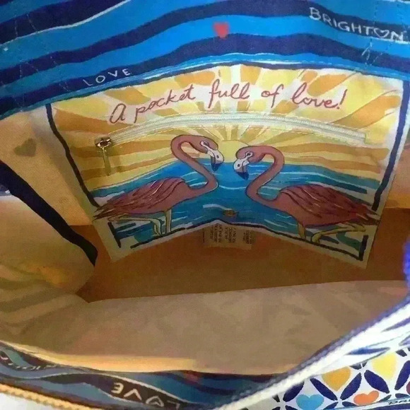 Giant Brighton Tote Shopper’s Canvas Bag Love Themed Hearts Gift New NWT - Picture 4 of 15